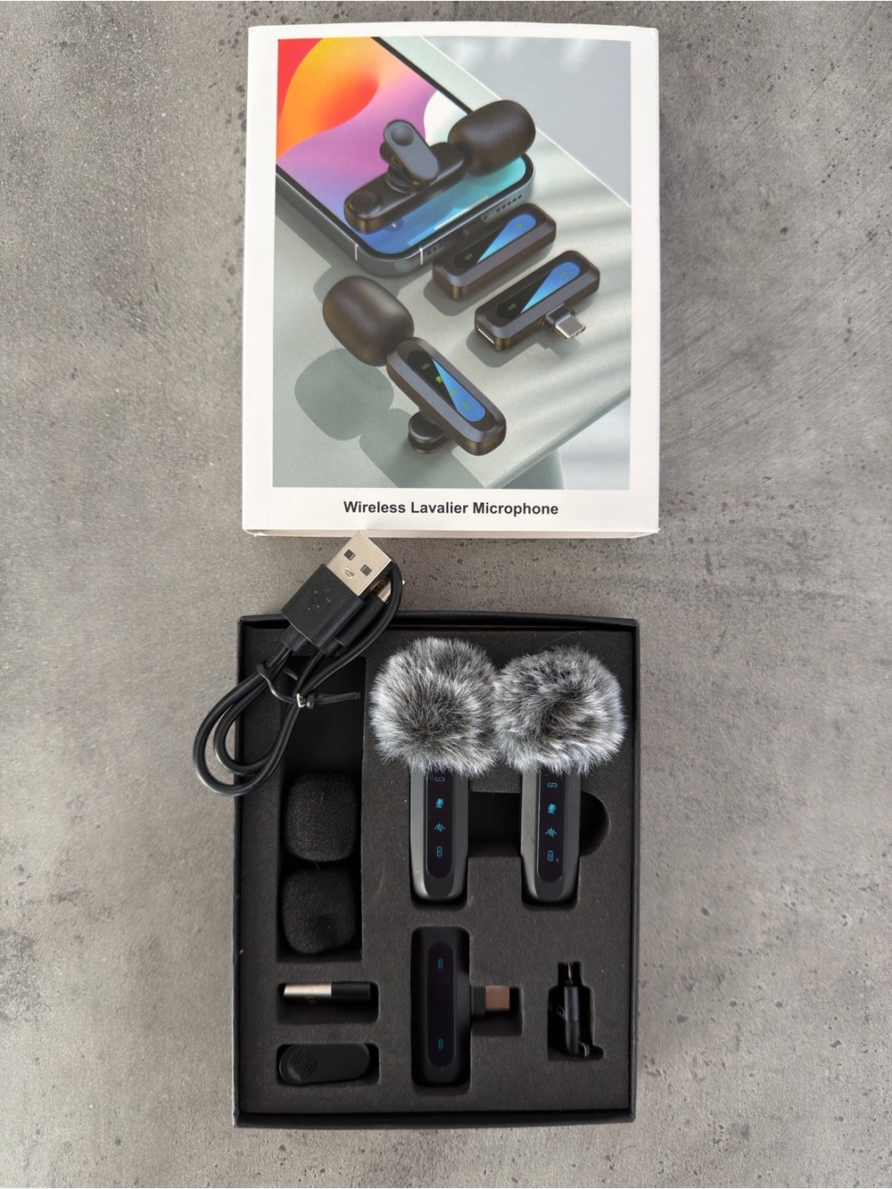 Wireless Lavalier Microphone Twin Set for iphone or android
